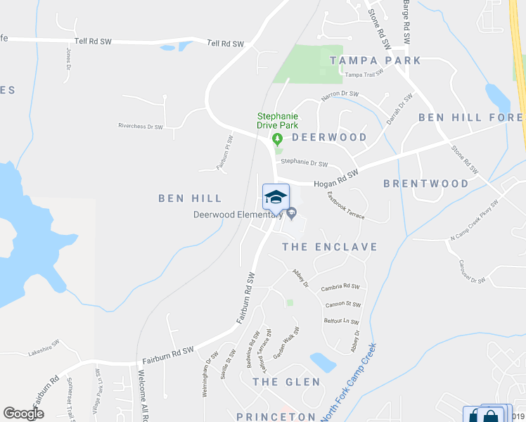 map of restaurants, bars, coffee shops, grocery stores, and more near 3015 Deerborne Court in Atlanta