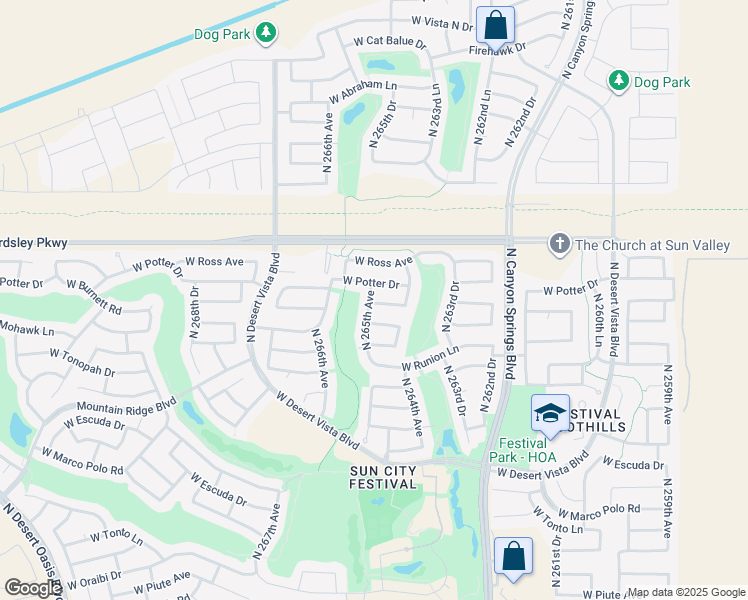 map of restaurants, bars, coffee shops, grocery stores, and more near 26504 West Burnett Road in Buckeye