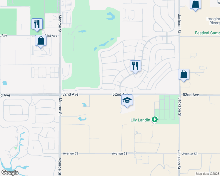 map of restaurants, bars, coffee shops, grocery stores, and more near 82410 Murray Canyon Drive in Indio
