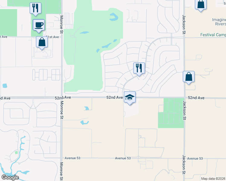 map of restaurants, bars, coffee shops, grocery stores, and more near 82410 Murray Canyon Drive in Indio