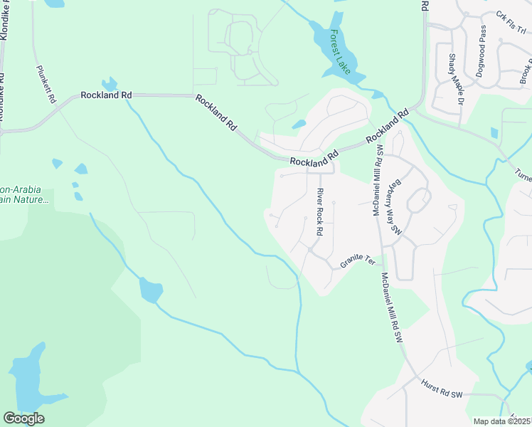 map of restaurants, bars, coffee shops, grocery stores, and more near 7256 Flint Way in Stonecrest