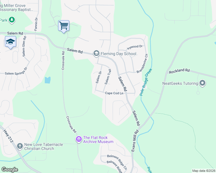 map of restaurants, bars, coffee shops, grocery stores, and more near 5671 Bobby Brook Court in Stonecrest
