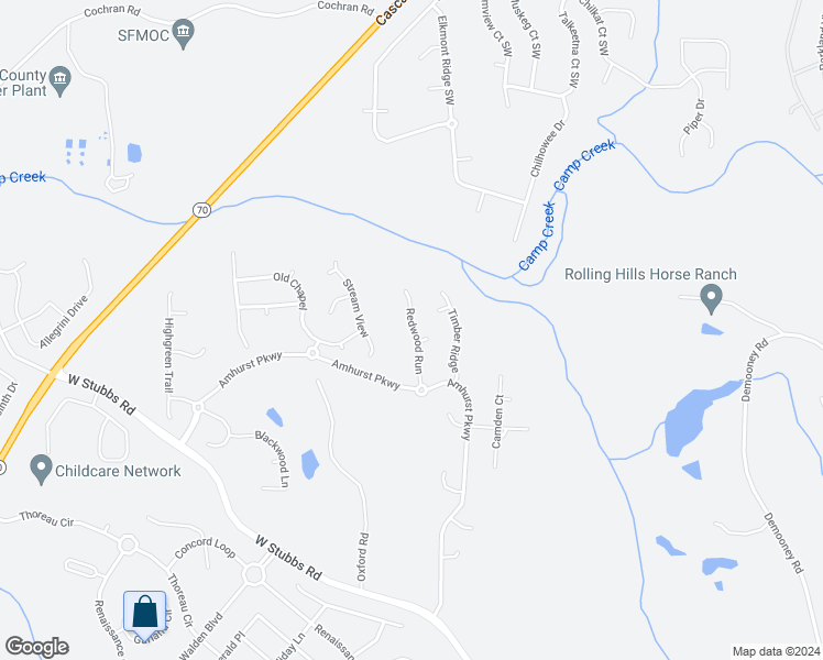 map of restaurants, bars, coffee shops, grocery stores, and more near 695 Sweetgum Trace in College Park