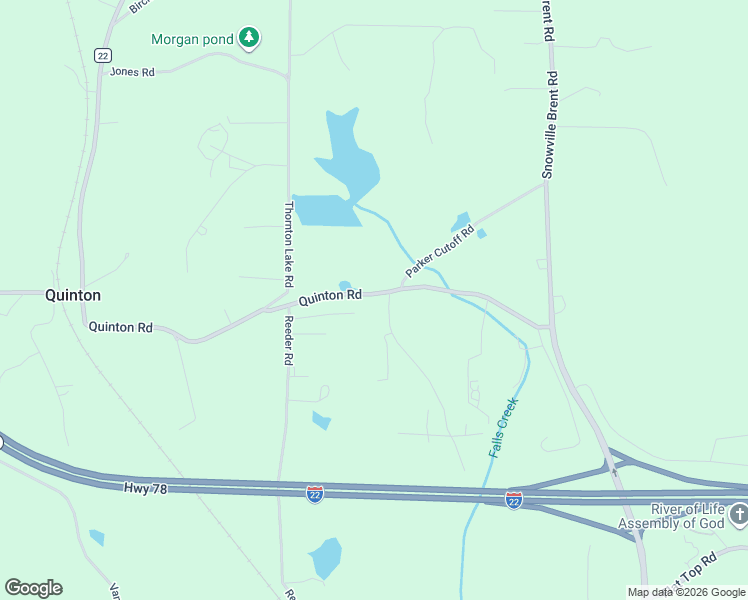 map of restaurants, bars, coffee shops, grocery stores, and more near 6700 Quinton Road in Dora