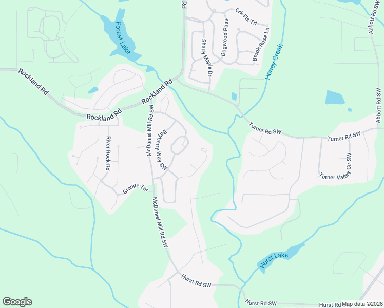 map of restaurants, bars, coffee shops, grocery stores, and more near 7446 Winterberry Trace Southwest in Conyers