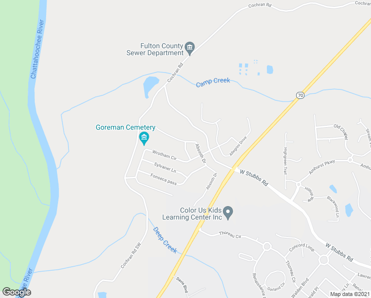 map of restaurants, bars, coffee shops, grocery stores, and more near 100 Bouvet Point in Atlanta