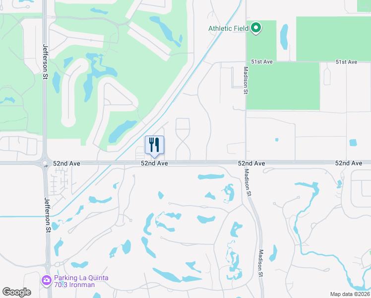 map of restaurants, bars, coffee shops, grocery stores, and more near 51865 Via Bendita in La Quinta