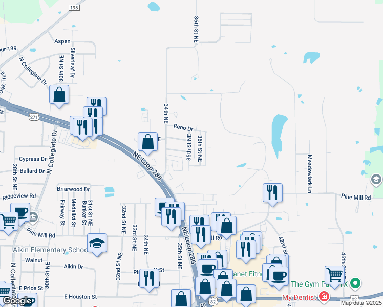 map of restaurants, bars, coffee shops, grocery stores, and more near 1150 35th Street Northeast in Paris