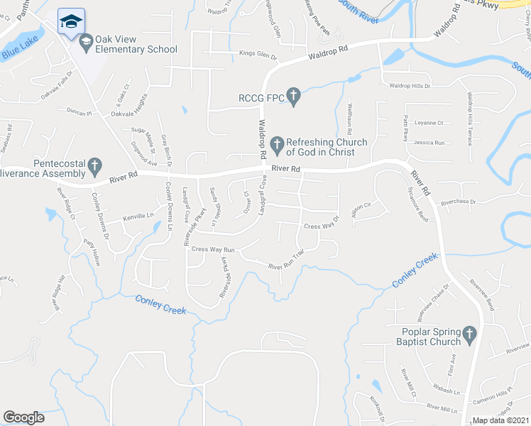 map of restaurants, bars, coffee shops, grocery stores, and more near 3752 Landgraf Cove in Decatur