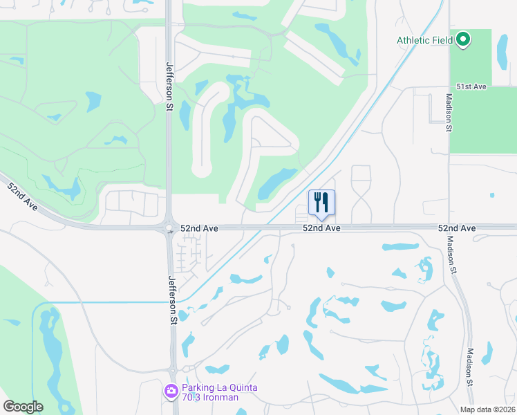 map of restaurants, bars, coffee shops, grocery stores, and more near 51977 El Dorado Drive in La Quinta