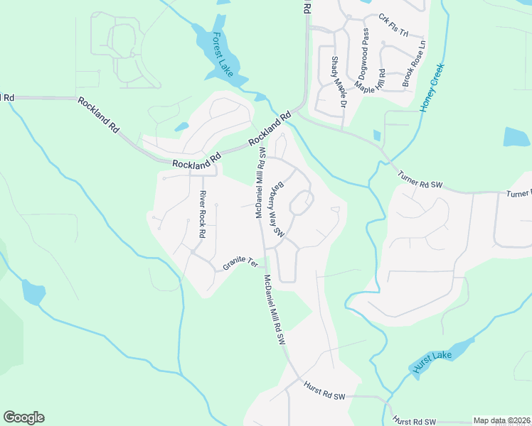 map of restaurants, bars, coffee shops, grocery stores, and more near 3723 Bayberry Way Southwest in Conyers
