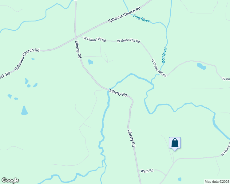 map of restaurants, bars, coffee shops, grocery stores, and more near 4861 Liberty Road in Villa Rica