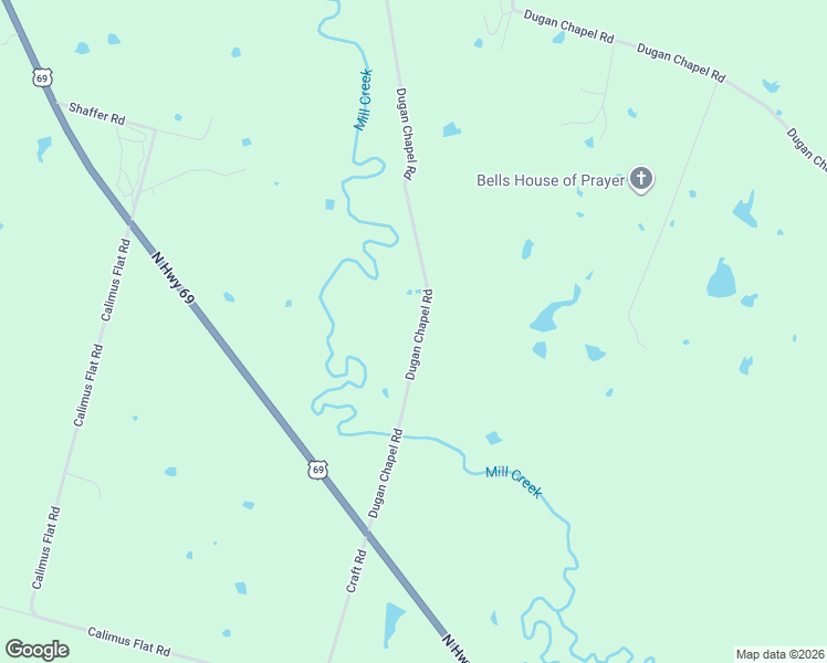 map of restaurants, bars, coffee shops, grocery stores, and more near 469 Dugan Chapel Road in Bells