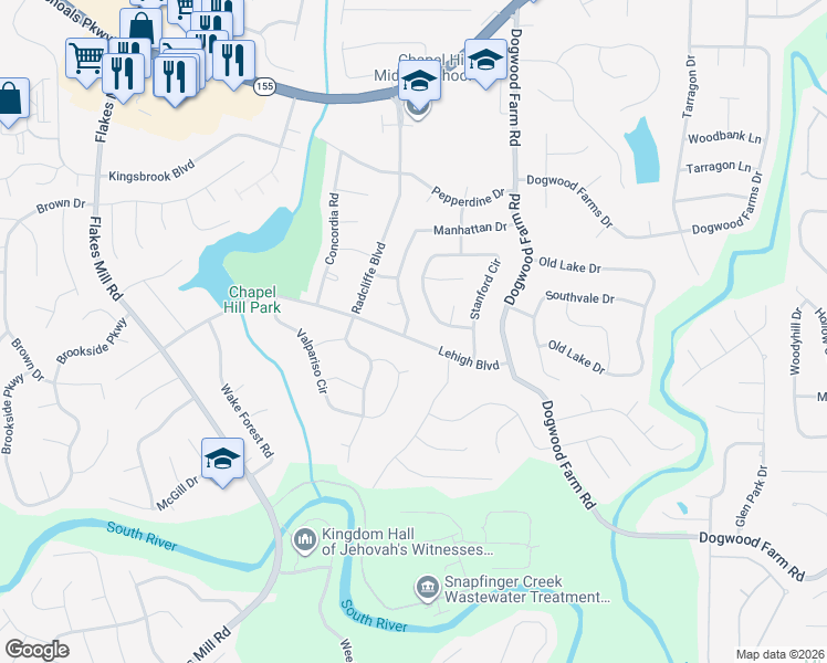 map of restaurants, bars, coffee shops, grocery stores, and more near 3742 Manhattan Dr in Decatur