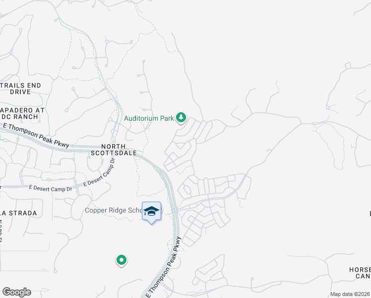 map of restaurants, bars, coffee shops, grocery stores, and more near 10167 East Phantom Way in Scottsdale