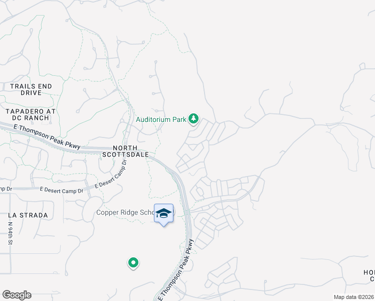 map of restaurants, bars, coffee shops, grocery stores, and more near 20497 North 100th Place in Scottsdale