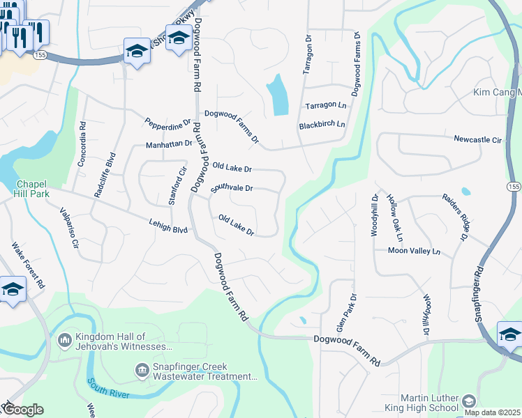 map of restaurants, bars, coffee shops, grocery stores, and more near 3778 Berdon Lane in Decatur