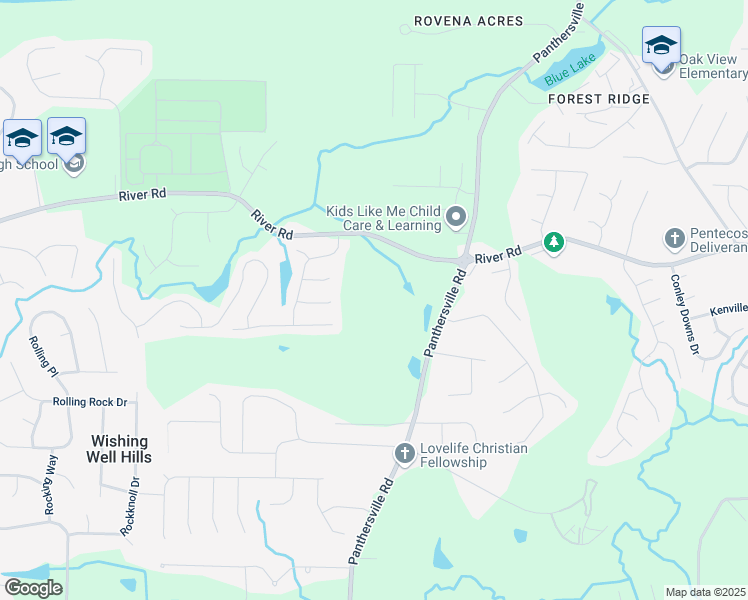 map of restaurants, bars, coffee shops, grocery stores, and more near 3825 Panthersville Road in Ellenwood