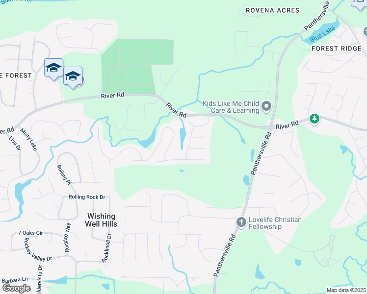map of restaurants, bars, coffee shops, grocery stores, and more near 3791 River Lake Shore in Ellenwood