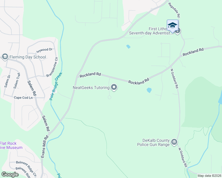 map of restaurants, bars, coffee shops, grocery stores, and more near 3619 Trinity Place in Stonecrest