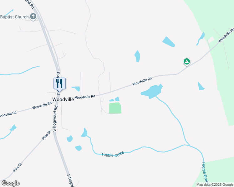 map of restaurants, bars, coffee shops, grocery stores, and more near 1251 East Peachtree Avenue in Woodville