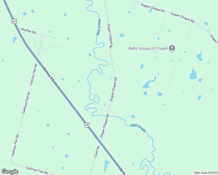 map of restaurants, bars, coffee shops, grocery stores, and more near 469 Dugan Chapel Road in Bells