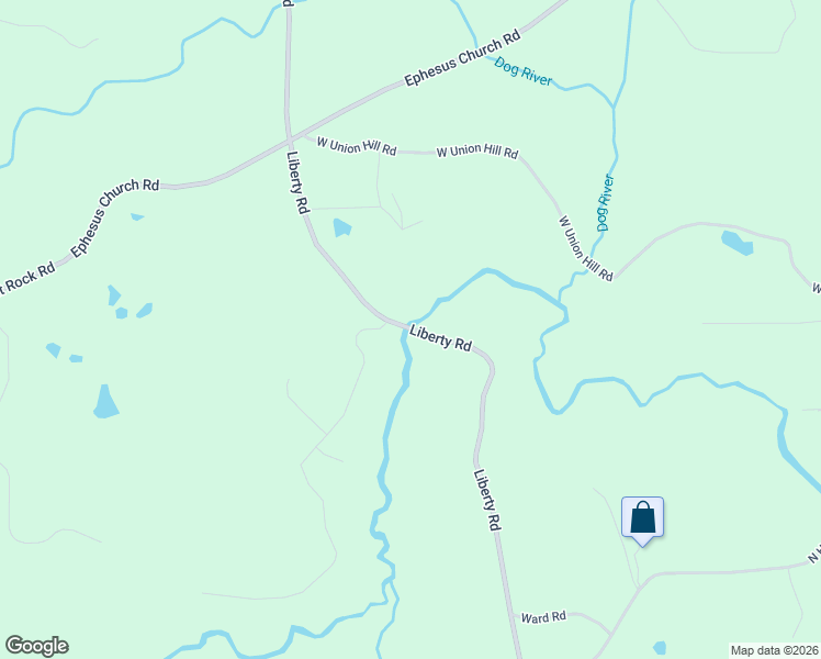 map of restaurants, bars, coffee shops, grocery stores, and more near 4861 Liberty Road in Villa Rica