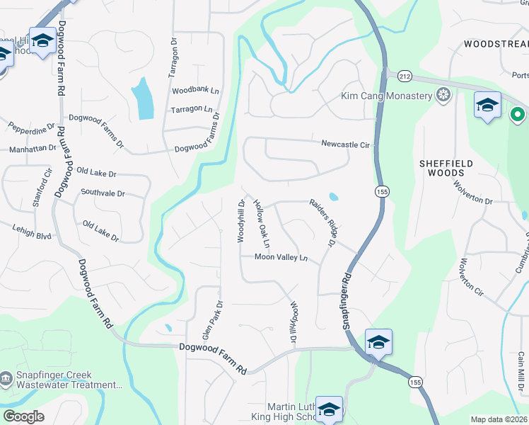 map of restaurants, bars, coffee shops, grocery stores, and more near 3735 Spring Garden Lane in Stonecrest