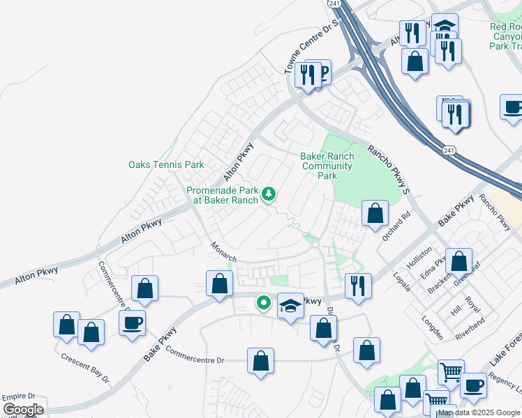 map of restaurants, bars, coffee shops, grocery stores, and more near 10 Barberry in Lake Forest