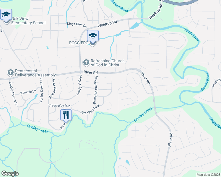 map of restaurants, bars, coffee shops, grocery stores, and more near 3748 Cress Way Drive in Decatur