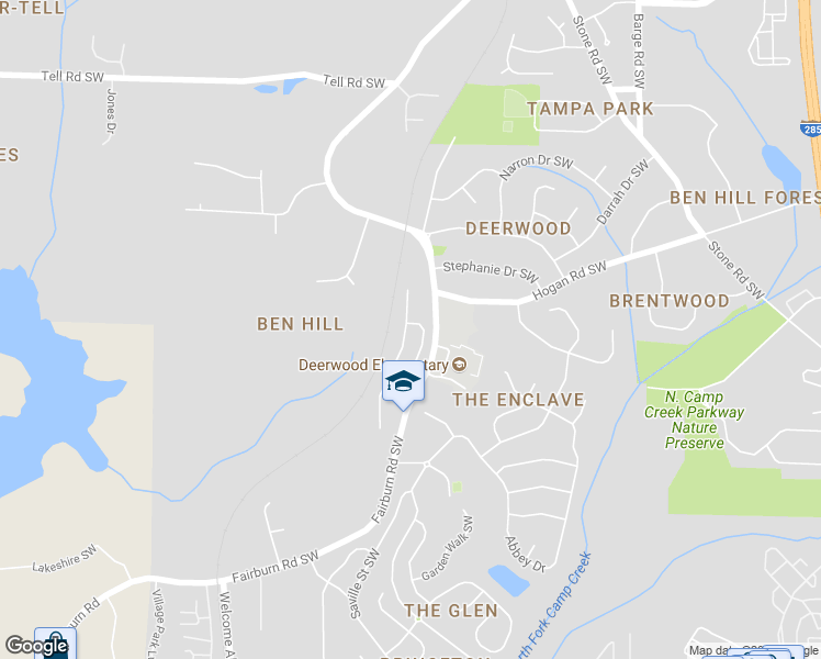 map of restaurants, bars, coffee shops, grocery stores, and more near 2744 Deerwood Lane in Atlanta
