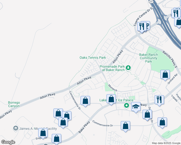 map of restaurants, bars, coffee shops, grocery stores, and more near 42 Lilac in Lake Forest