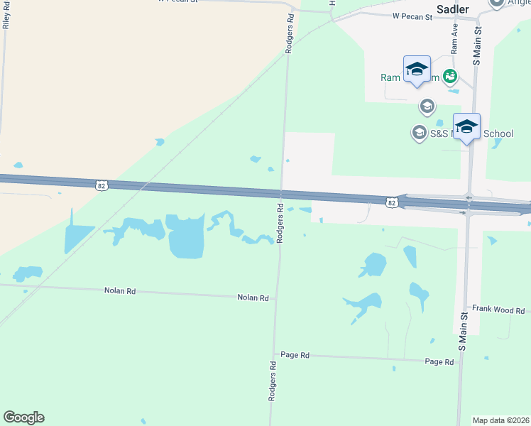 map of restaurants, bars, coffee shops, grocery stores, and more near 601 Rodgers Road in Whitesboro