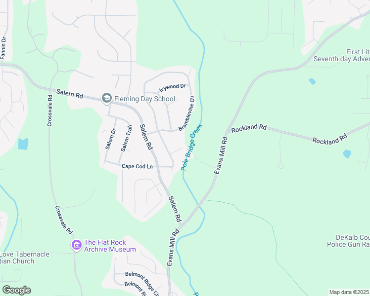 map of restaurants, bars, coffee shops, grocery stores, and more near 5813 Bramblevine Court in Stonecrest