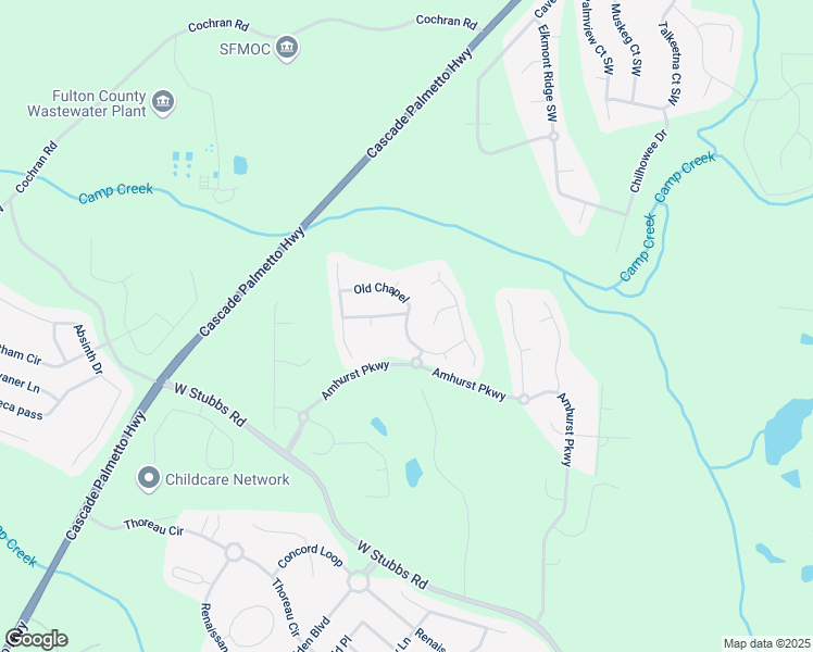 map of restaurants, bars, coffee shops, grocery stores, and more near 7395 Old Chapel in College Park