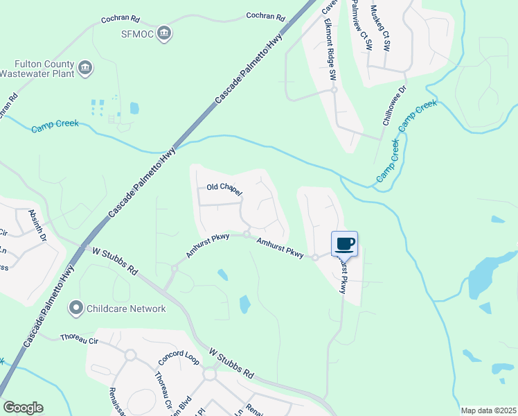 map of restaurants, bars, coffee shops, grocery stores, and more near 460 Pinevale Court in College Park