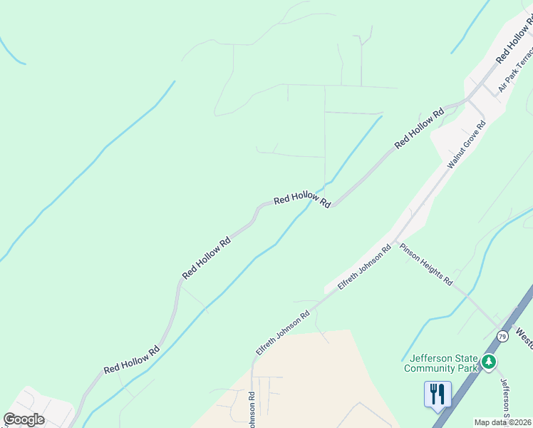 map of restaurants, bars, coffee shops, grocery stores, and more near 5721 Red Hollow Road in Birmingham