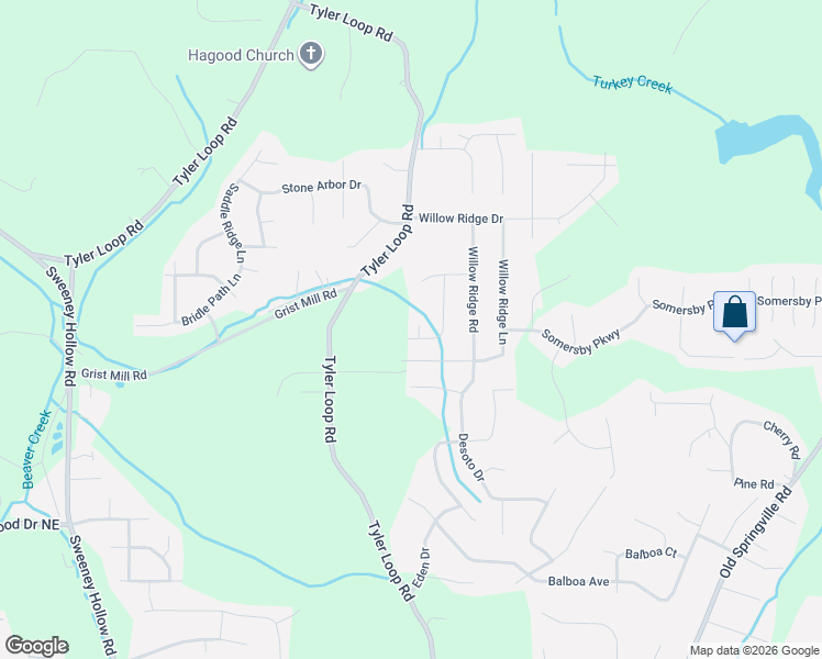 map of restaurants, bars, coffee shops, grocery stores, and more near 5803 Willow Crest Drive in Pinson