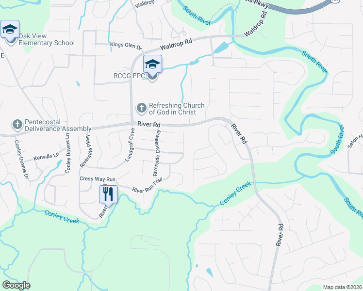 map of restaurants, bars, coffee shops, grocery stores, and more near 3748 Cress Way Drive in Decatur
