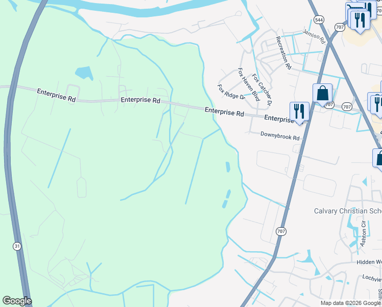 map of restaurants, bars, coffee shops, grocery stores, and more near 6255-6299 Joseph Road in Myrtle Beach