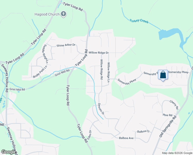 map of restaurants, bars, coffee shops, grocery stores, and more near 5823 Willow Crest Drive in Pinson