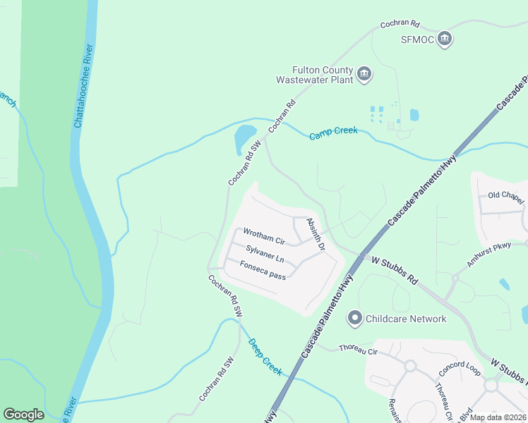 map of restaurants, bars, coffee shops, grocery stores, and more near 7606 Absinth Drive in Atlanta