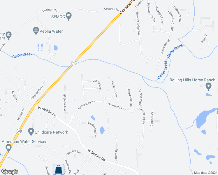 map of restaurants, bars, coffee shops, grocery stores, and more near 415 Pinevale Court in Atlanta