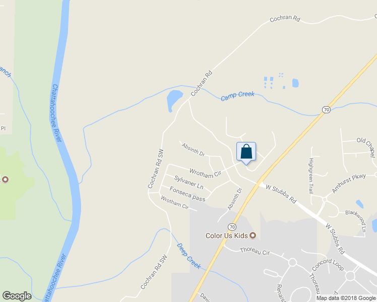 map of restaurants, bars, coffee shops, grocery stores, and more near 7606 Absinth Drive in Atlanta