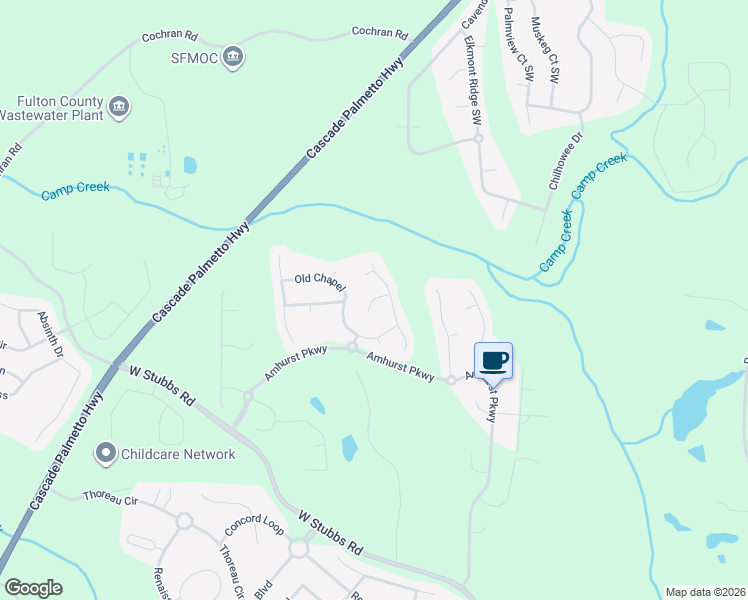 map of restaurants, bars, coffee shops, grocery stores, and more near 410 Pinevale Court in College Park