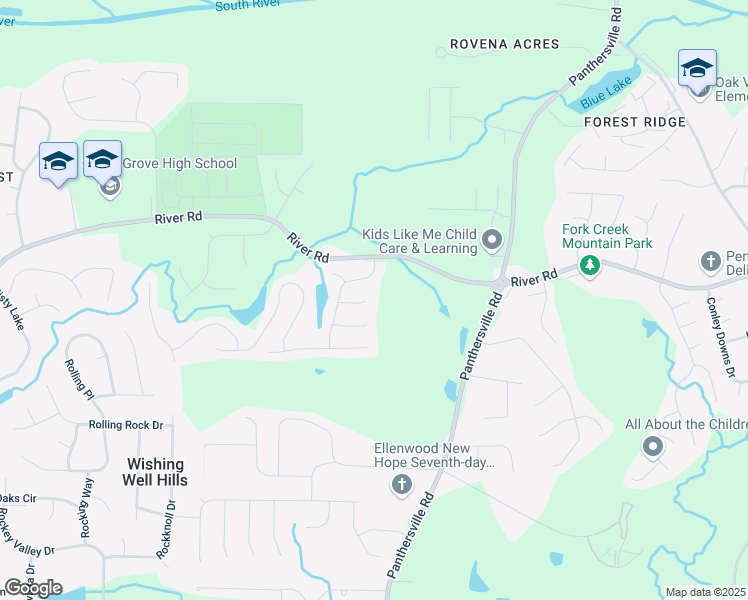 map of restaurants, bars, coffee shops, grocery stores, and more near 2600 Waterfall Court in Ellenwood