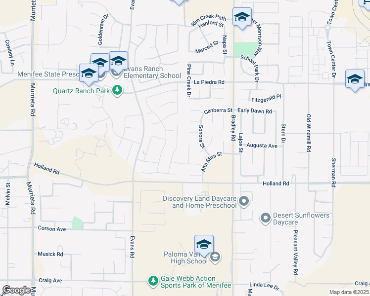 map of restaurants, bars, coffee shops, grocery stores, and more near 30805 Mirage Circle in Menifee