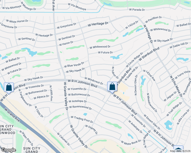 map of restaurants, bars, coffee shops, grocery stores, and more near 14530 West Panther Drive in Sun City West