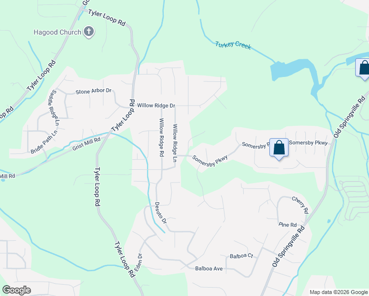 map of restaurants, bars, coffee shops, grocery stores, and more near 5810 Hatchers Run in Pinson