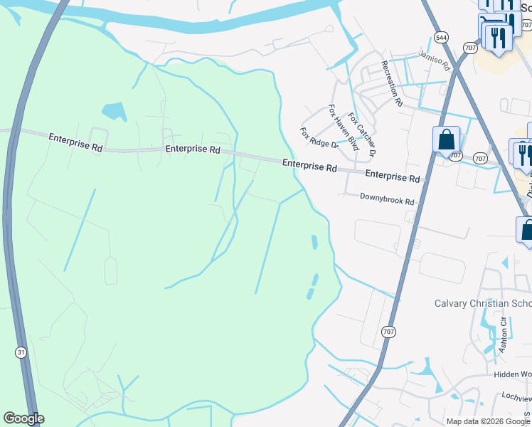 map of restaurants, bars, coffee shops, grocery stores, and more near 6219 Joseph Road in Myrtle Beach